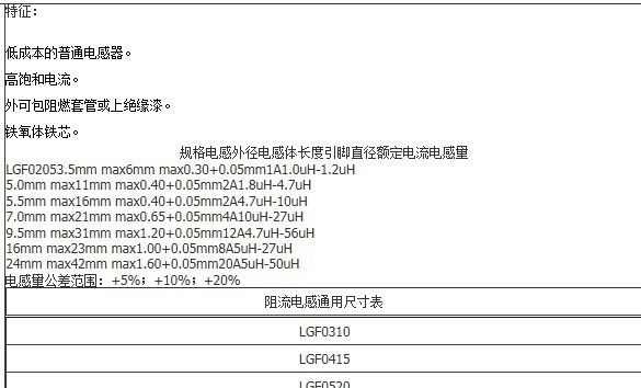 磁棒电感  5-15 1.0MM -8.5T-1.5UH 立式套管电感
