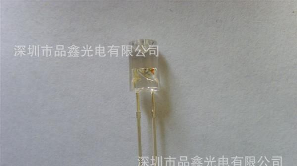 5MM内凹无边白灯LED 内凹白光 LED内凹灯 F5平头无边长脚