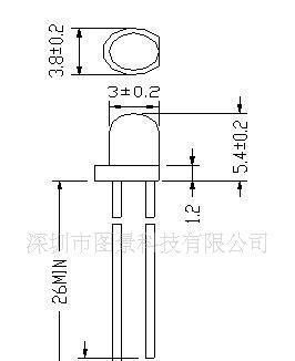 3mm红发红高亮LED发光二极管