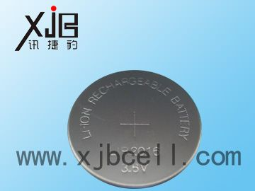 供应LIR2016锂离子可充电池。3.6V锂离子可充纽扣电池