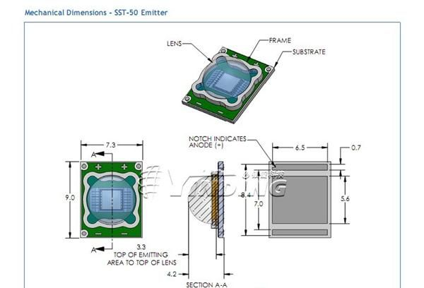 进口15w 大功率led SST50白光 1300LM 超高亮手电筒led灯珠