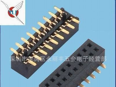1.0mm 塑高2.0mm、2*50P 双排 SMT<font color=red>排母</font