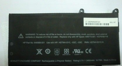 供应惠普笔记本电池 HP PART NO： 648568-001 可用HP HSTNH-131C-132C-133C