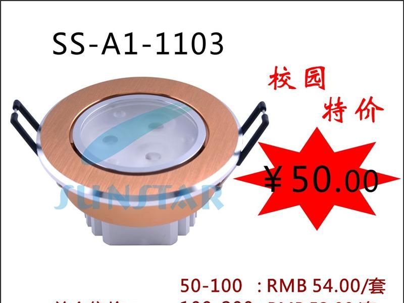 3W天花射灯 LED射灯 特价产品 室内射灯