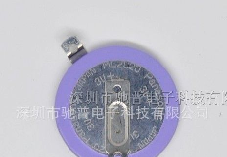 供应松下原装焊脚ML2020扣式充电电池