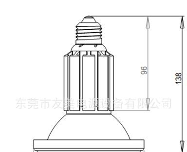 高显色高色温12W LED COB优质节能PAR灯-PAR38