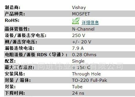 【供应优势场效应管深圳现货】IR全新原装进口IRFI644GPBF MOS管