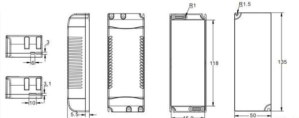 36-48W LED电源外壳