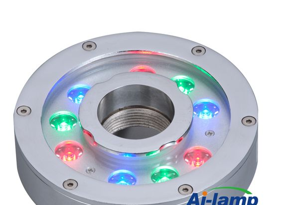 led水底灯9*3W RGB 3in1 纯不锈钢