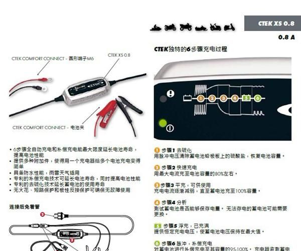 CTEK12V电瓶充电器可修复保养电池