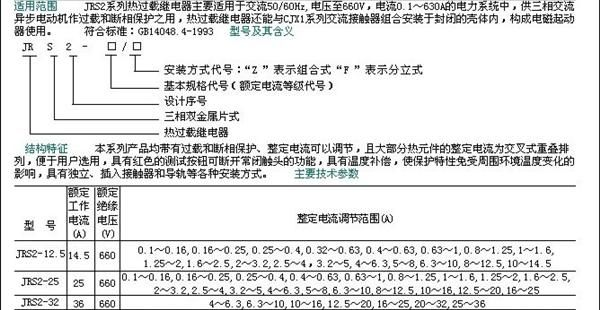 低价供应 (3UA)系列热过载继电器  JRS2-63F  (3UA59)