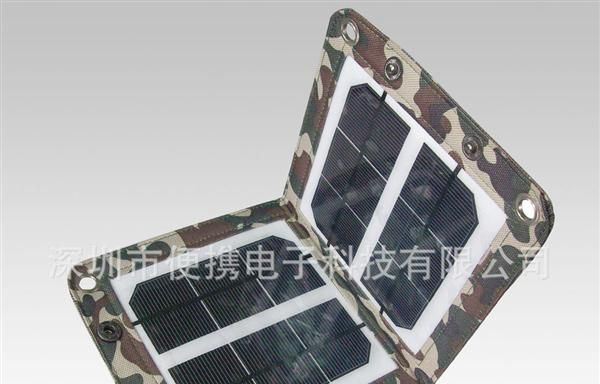 厂家直供 6W折叠手机太阳能充电器  户外应急充电包 太阳能包