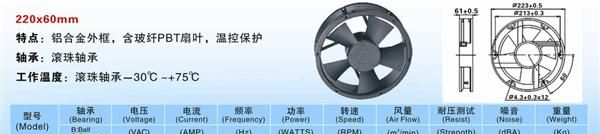 厂家直接供应优质电磁炉用散热风扇GL22060 铝合金外框　pbt扇叶