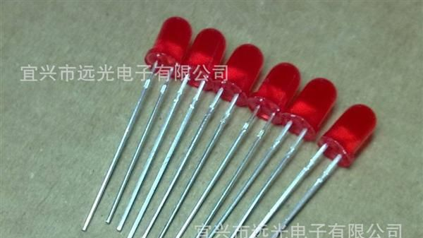 生产发光二极管 红色led 发光二极管5m 圆头发光二极管光衰小