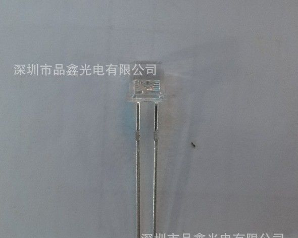 5MM平头无边白发白灯LED 5MM平头白光LED F5平头 F5平头无边短脚