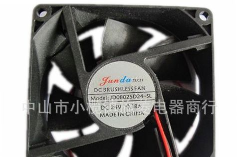 轴流散热风扇JD08025D24-SL DC24V  80*80