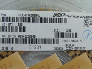 AVX钽电容 10uf 10v 106M A3216 A型 1206 2000只/盘 一盘...