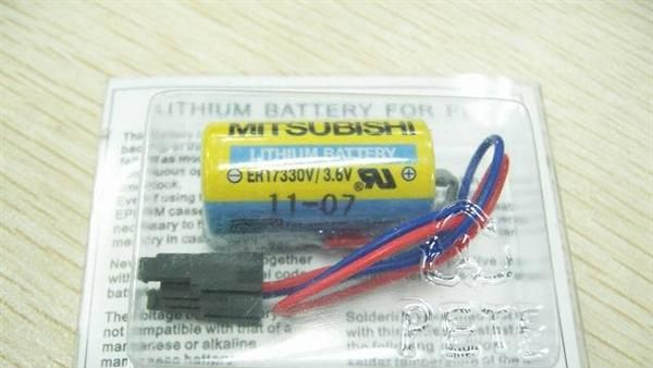 全新MITSUBISHI三菱 PLC用锂电池MR-BAT ER17330V/3.6V A6...
