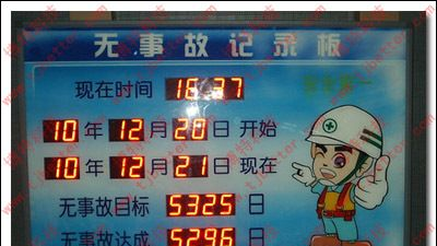 安全生产计时牌