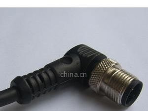 M12针式弯头带电缆连接器