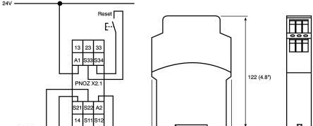 PNOZ X2.1 24VAC/DC Pilz 紧急停止/安全门监视器 RS#2391055