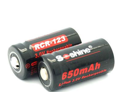 元明 RCR12317335锂离子可充电池:650mAh 3.0V