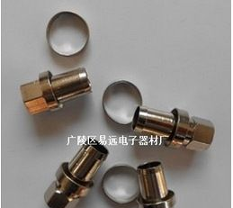-5双层冷压头 英制 F头加厚防水圈 高品质 RG6头 挤压头 75-5