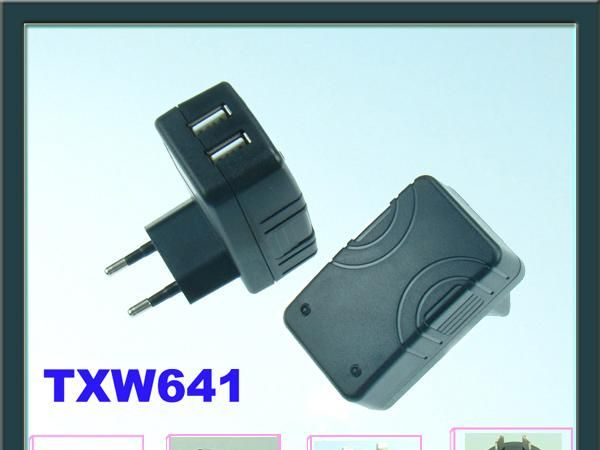 ipad iphone ipod双USB欧规充电器（可同时为两款产品充电