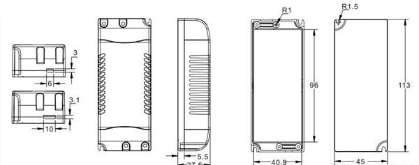 24-36W LED电源外壳
