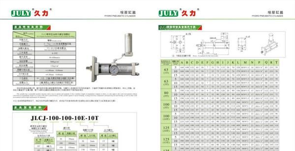 供应JLCH标准型水平安装增压缸/气液增压缸(图)