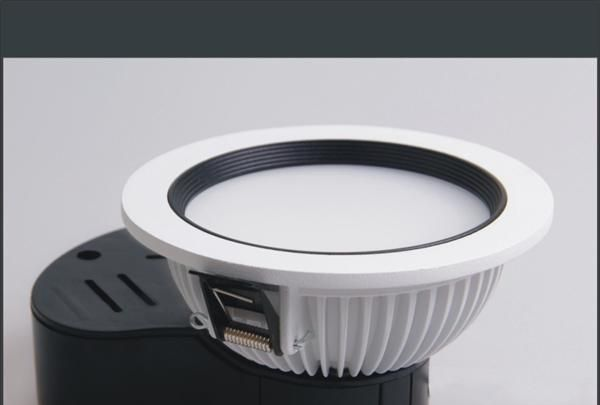 厂家直供款8寸LED圆形铝合金正白、暖白筒灯