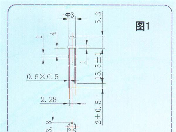 湖北匡通电子 LED 发光二极管 3mm红发红普亮短脚 F3红灯