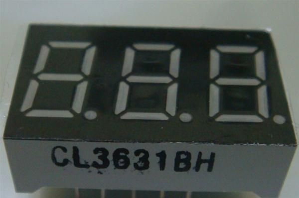0.36三位数码管， 七段数码管  ，三位蓝色数码管，