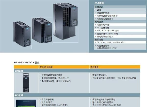 西门子G120C变频器 功能强大