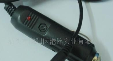 工业设备电源线供应黑色车充带2.0*0.6直头GM-1103