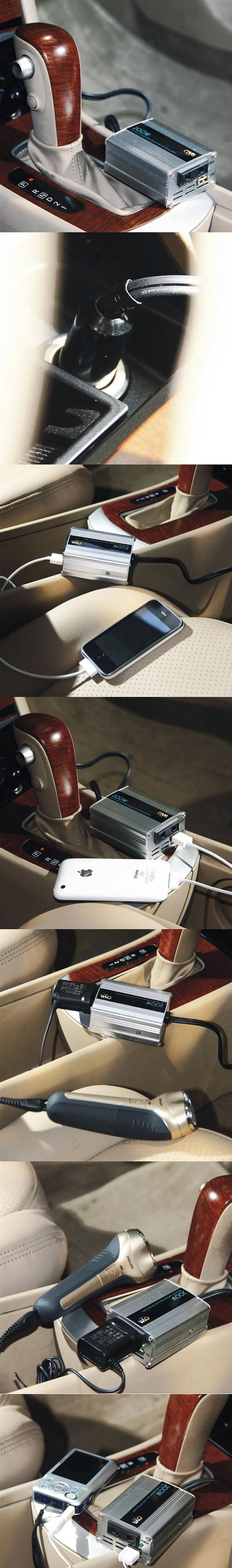 100W车载正弦波TBE源逆变器/12V转220V大功率 电源转换器
