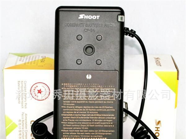 秀田CP-E4相机闪光灯外置电池盒 适用于 佳能600EX 580EXII