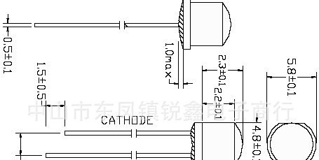 φ5mm草帽大杯底低光衰白光led 2000-2300mcd