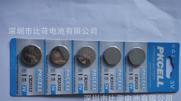 CR2032 3.0v 210 mAH 型锂锰纽扣电池厂家直销 深圳比苛