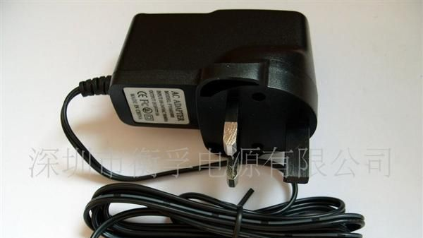 12V0.5A开关电源,四针接地DC头 充电器(图)