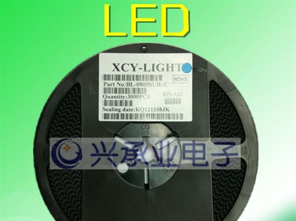 厂家直销供应0603蓝灯片LED贴片蓝光高亮发光二极管