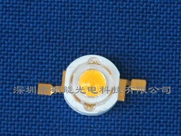 1W大功率LED暖白灯珠 色温2800-3200K 光通量110-120LM