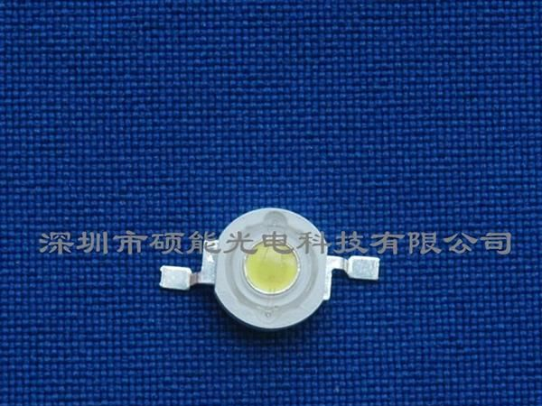 1W白光模顶封装110-120LM大功率LED灯珠