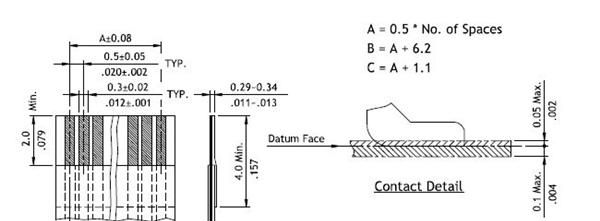 0.5mm(.020)间距 立式/卧式 上接/下接贴片 FFC/FPC 连接器