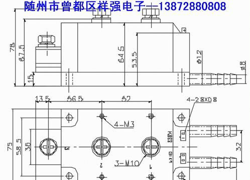 优惠供台基岘峰(TECHSEM)牌MFC(TD)800A水冷晶闸管整流管混合模块