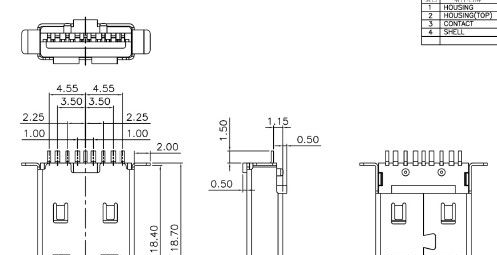USB插座 USB-PWPEBK-9A