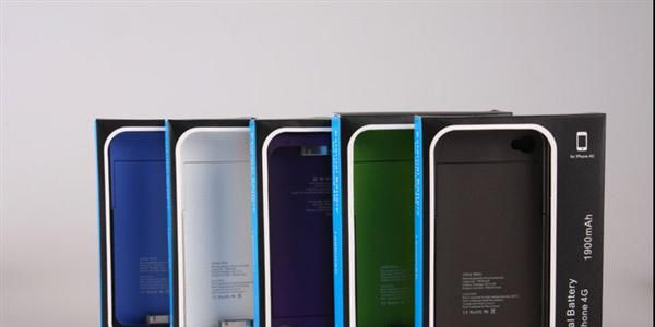 苹果iPhone 4S 背夹电外置后背后备移动电源 1900毫安充电宝