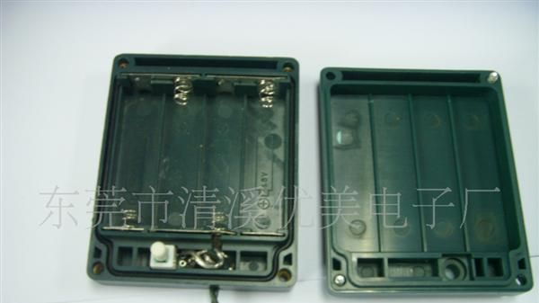 供应4节5号防水带盖环保电池盒
