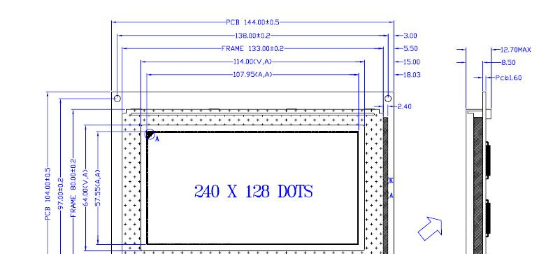 供应抗干扰介损自动测试仪240128图形点阵LCD显示屏