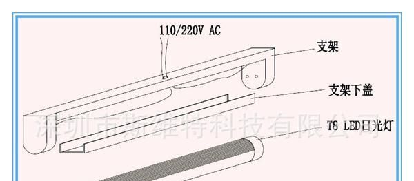 厂家直销LED T8 日光灯 1.2m  12W 非隔离电源 条纹罩灯管